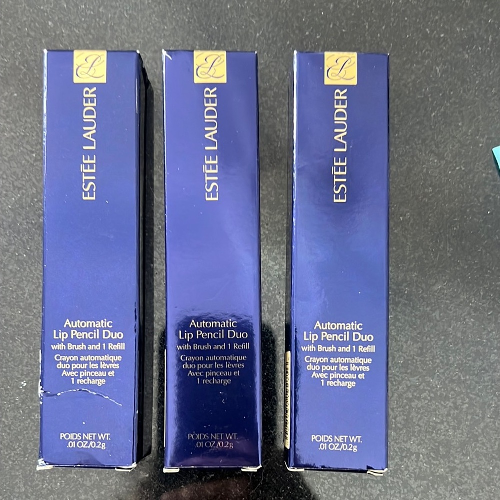 K-45 Cafe’ Rose Estée Lauder automatic lip pencil duo=brush & refill Lot of 3